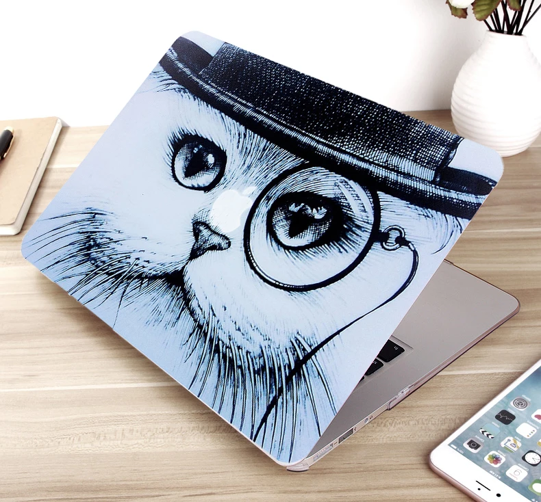 Жесткий Чехол для ноутбука с рисунком + прорезиненная накладка на клавиатуру Macbook
