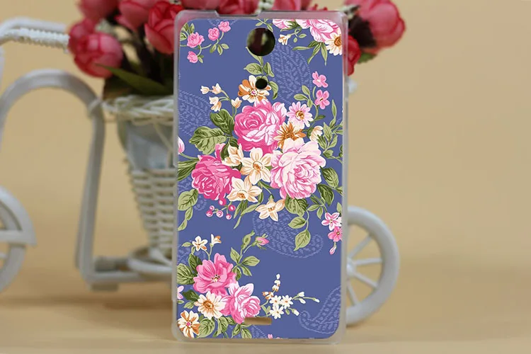 z002 Чехол с красочным принтом для sony Xperia ZR M36H C5502 C5503, защитный чехол с изображением розового дерева для sony ZR M36h, верхний чехол - Цвет: z002