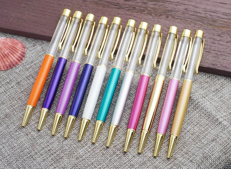 Шариковая ручка без кристаллов меди с пустым корпусом Металлическая s для письма