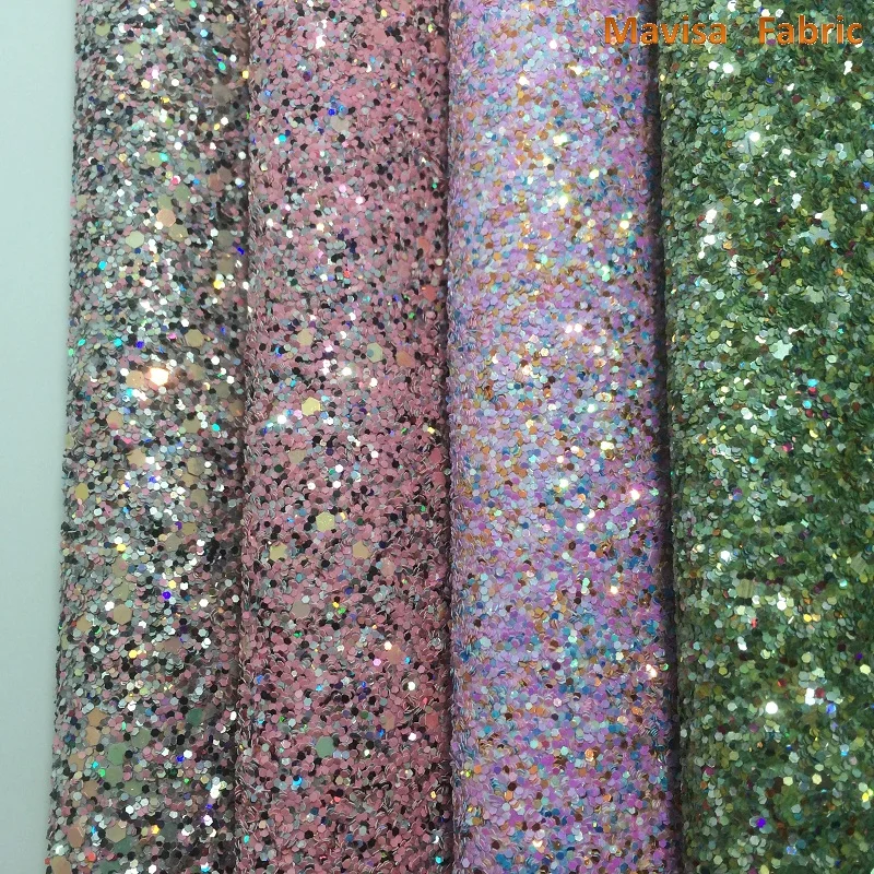 1PCS A4 SIZE 21X29cm Synthetic Leather Artificial Chunky Glitter Fabric For Bow DIY handbags shoes MK089 | Дом и сад