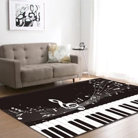 creative piano pattern 3d printing carpet living room table rug anti slip bathroom large carpet absorb water