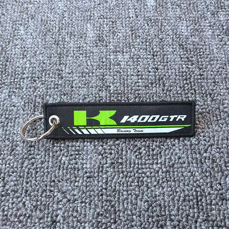 Брелок в виде мотоцикла тканая бирка кольца для ключей этикетка цепь Kawasaki J125 H2