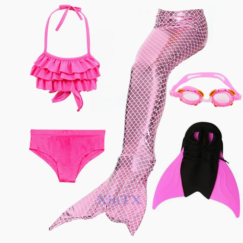 Необычные 5 шт. детские купальники с хвостами русалки моноластами новое