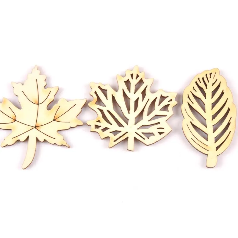 Микс ручной работы натуральные деревянные полые листья Скрапбукинг Diy ремесло