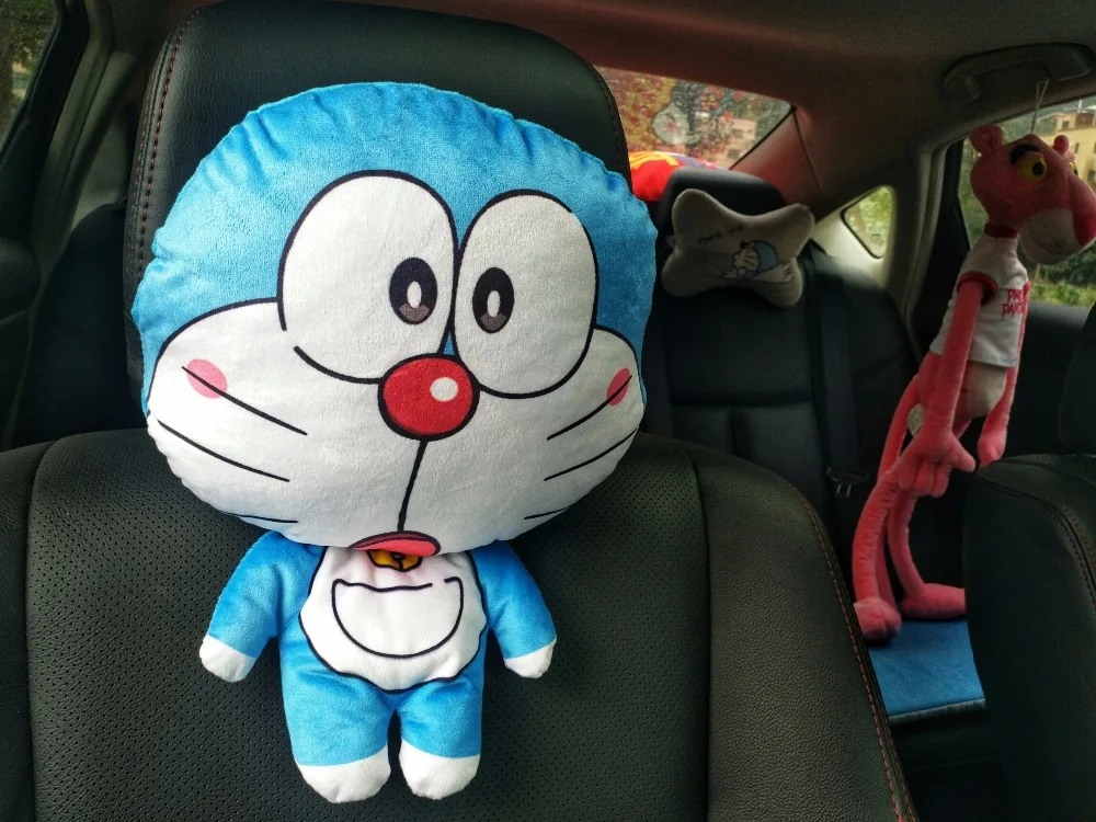 1 шт., мультяшная плюшевая подушка Doraemon, Автомобильная подушка безопасности, чехол для ремня, коробка для получения бумажных полотенец, коробка для салфеток, мягкая игрушка