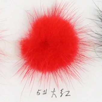 MINGXUAN, 100 шт./лот, 30 мм, мех норки, шар, меховой помпон, сделай сам, ювелирное изделие, норковый шар для обуви, ювелирное изделие, ткань для рукоделия - Цвет: red