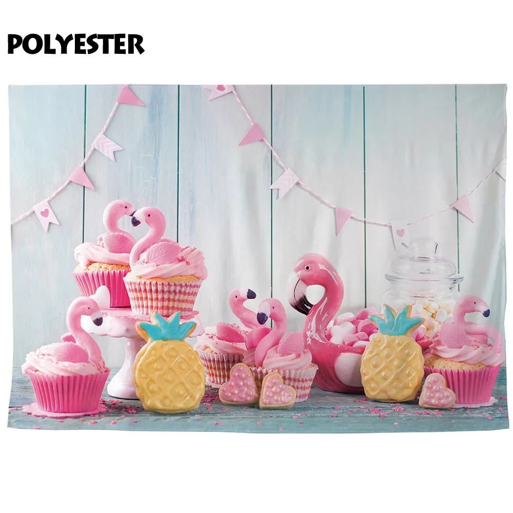 Funnytree детский фон для фотосъемки Фламинго принцесса день рождения Печенье Торт