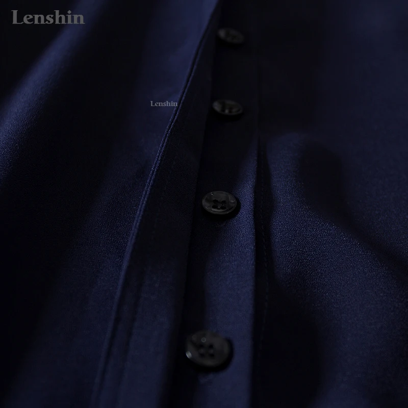 Женская шифоновая рубашка Lenshin бежевая дышащая мягкая драпированная блузка