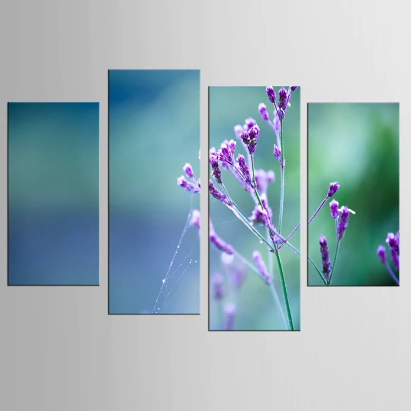 4 шт./компл. серия Dream flower Большая печать на холсте Настенная картина Модульная