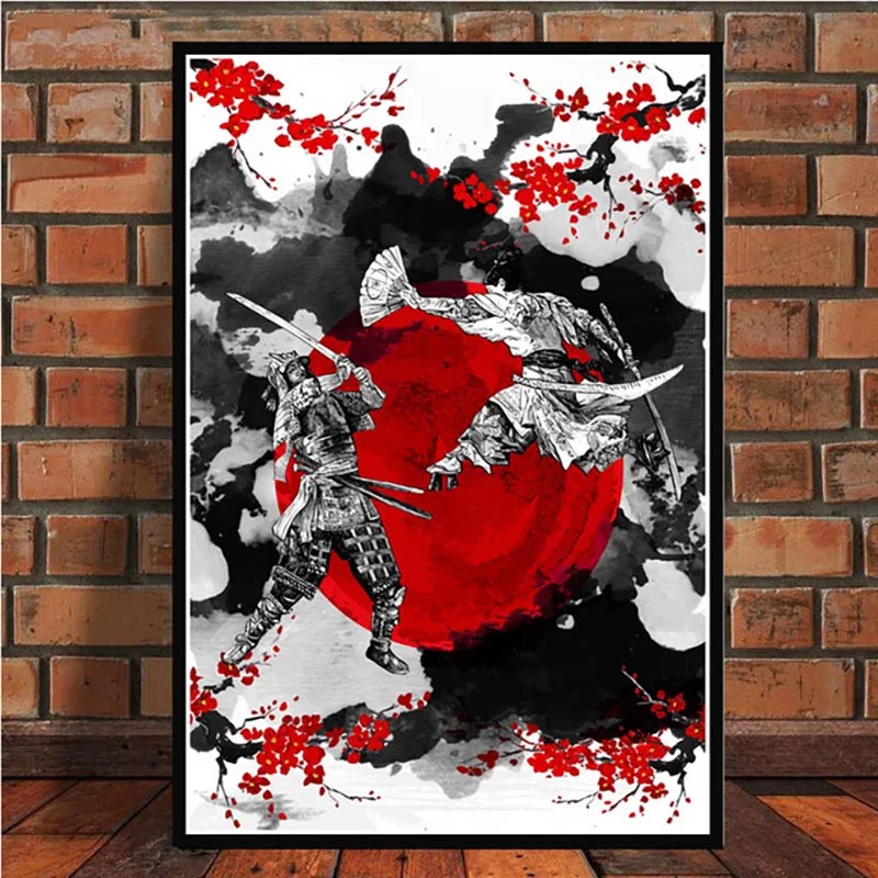 Настенная Картина на холсте домашняя Модульная картина японский Бушидо HD печать