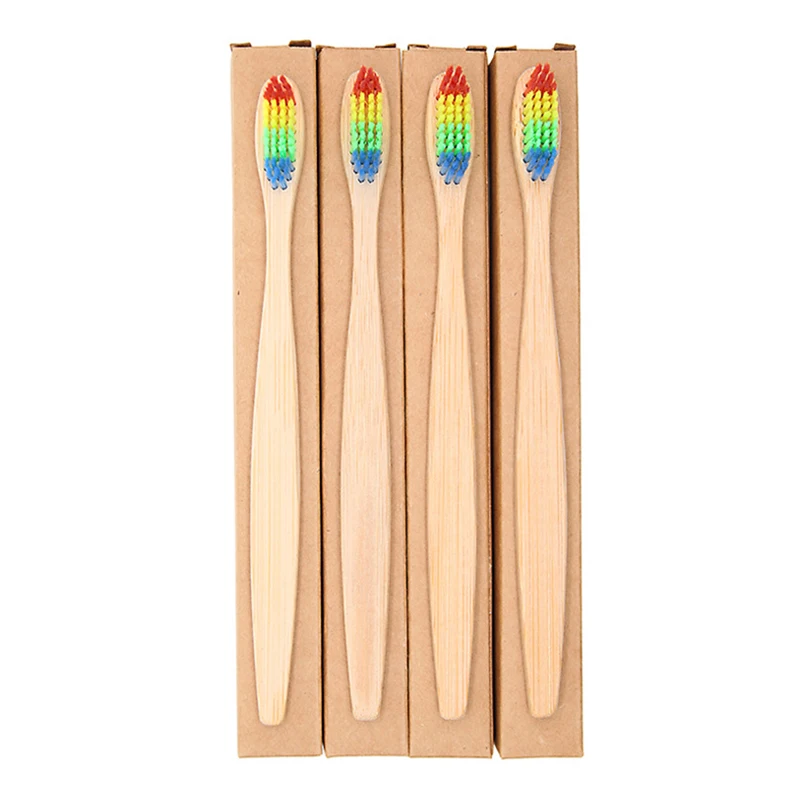 Зубная щетка с бамбуковой деревянной ручкой 1/4 шт. | Красота и здоровье