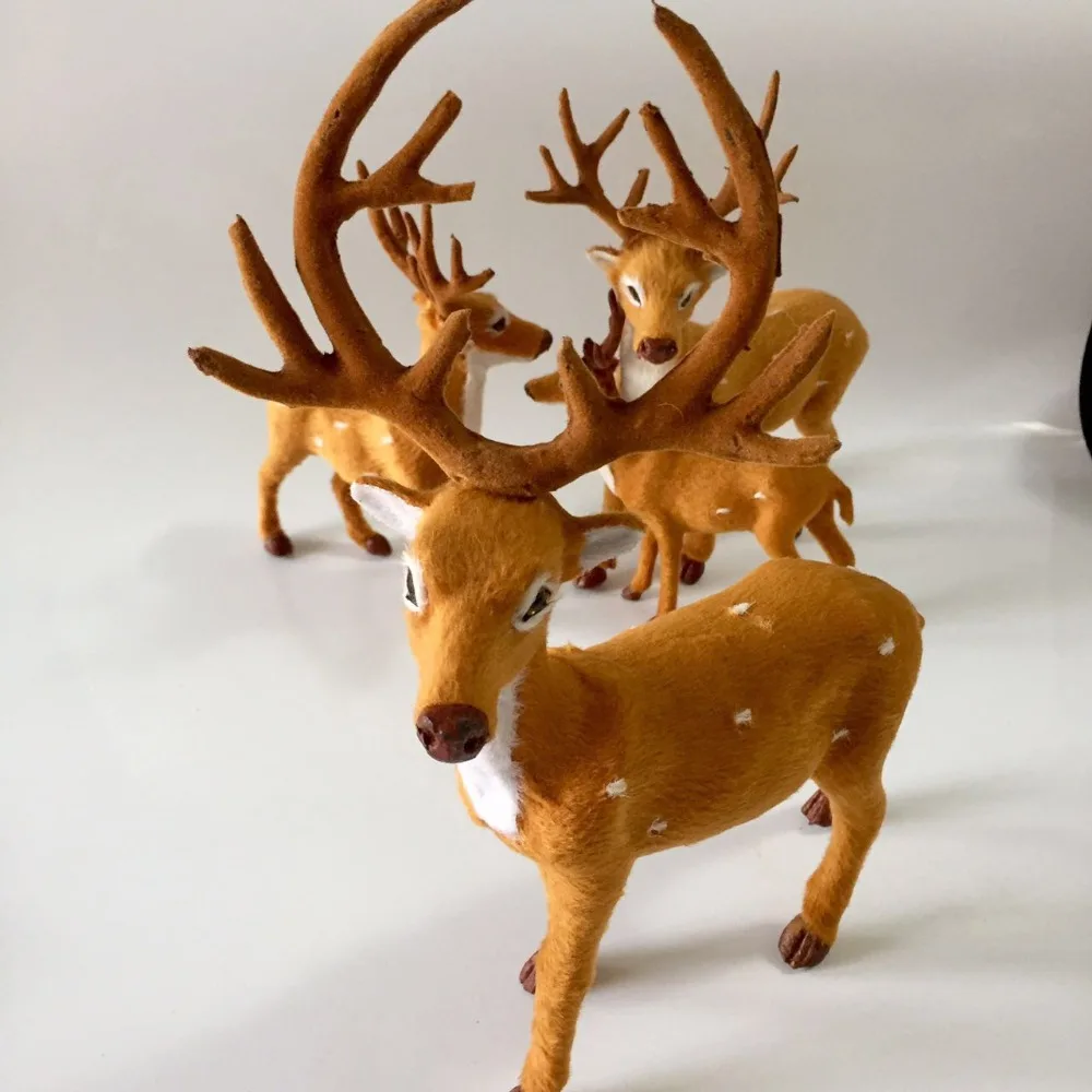 Рождественский реалистичный Олень Лось плюшевое моделирование Новогоднее