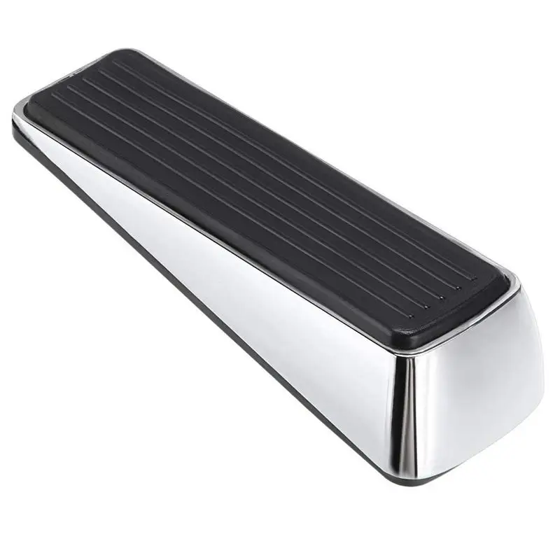 Hub Door Stopper with Rubber Treads (4 Wedges Satin Nickel Finish) Premium Quality. Heavy. Non-Slip. Non-Rusting. H | Обустройство