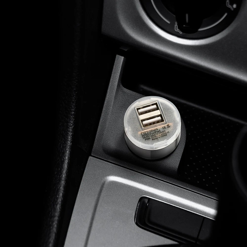 Автомобильный Грузовик двойной 2 порта USB мини зарядное устройство адаптер для