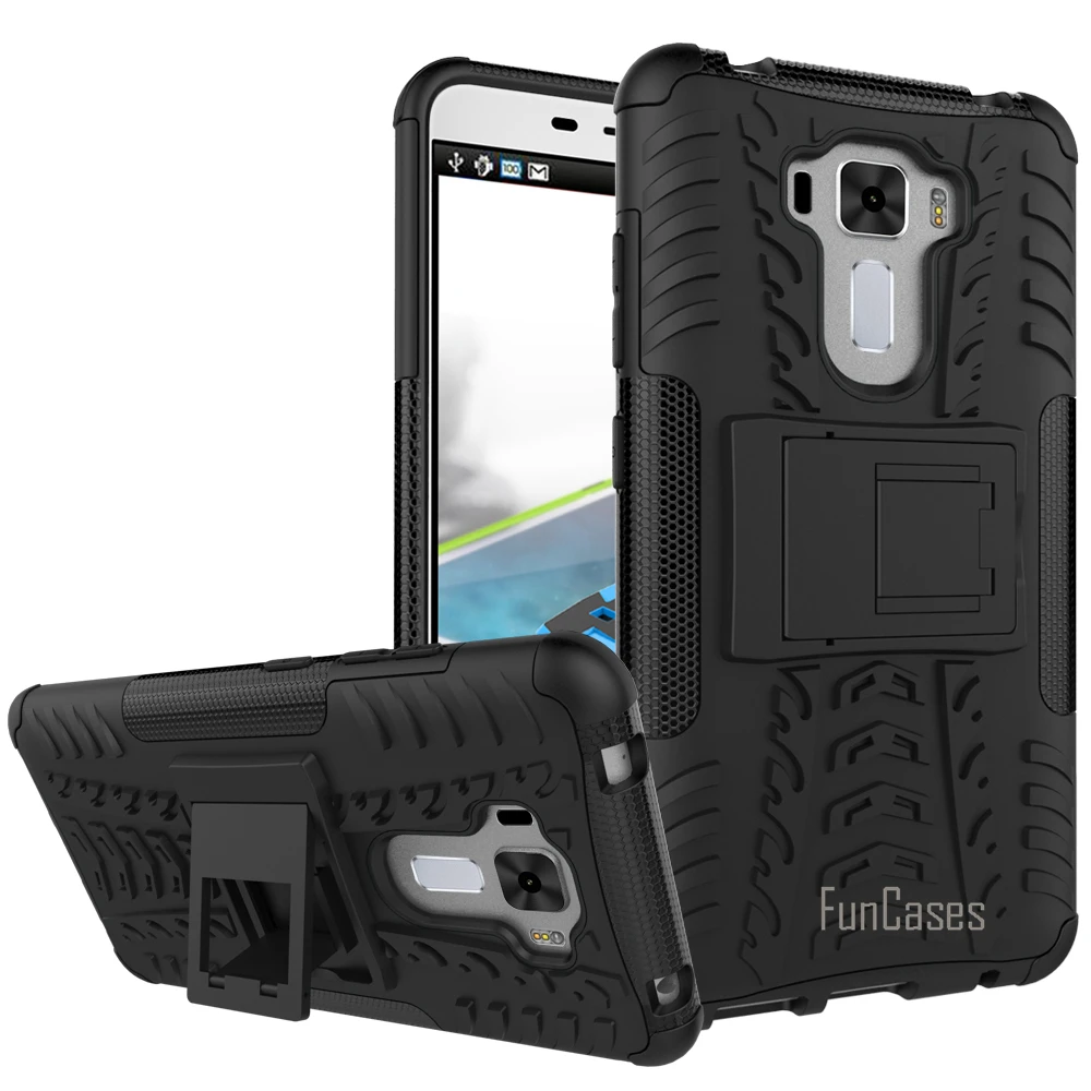 Для Asus Zenfone 3 Laser zc551kl случае 5.5 дюймов Гибридный Подставки Dazzle Прочная резиновая