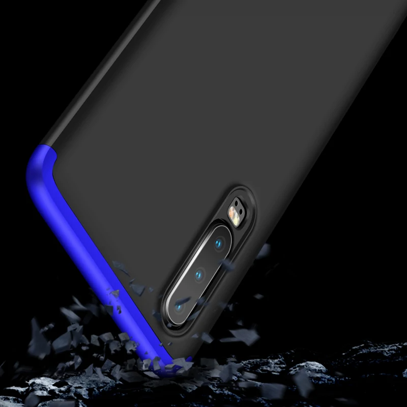 Задняя крышка 3 в 1 для Huawei P30 Lite P40 Pro PC жесткий роскошный Съемный матовый чехол