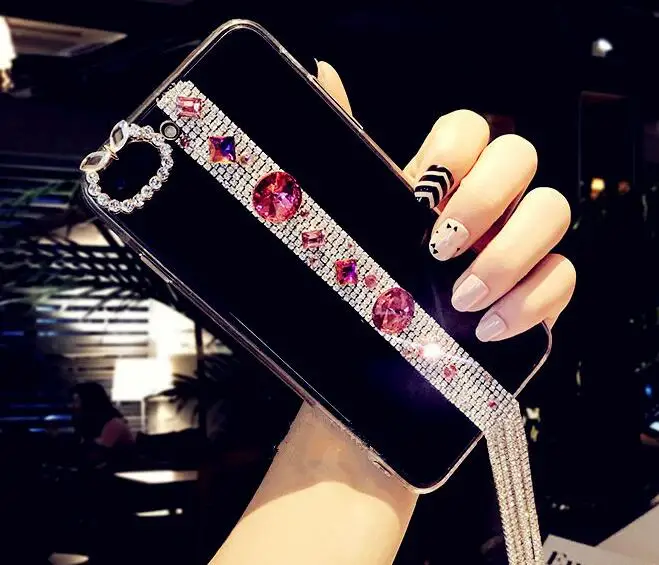 Красивый горный хрусталь цепь кисточкой чехол для телефона Blackberry KEYone КИТ Джеки