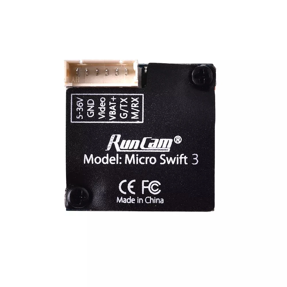

Runcam Micro Swift 3 V2 4:3 600TVL CCD Mini FPV Camera 2.1mm PAL/NTSC OSD Configuration For RC Models Multicopter Part