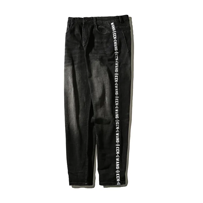 Yehan мужские серые джинсы большого размера мешковатые джинсы-шаровары с принтом