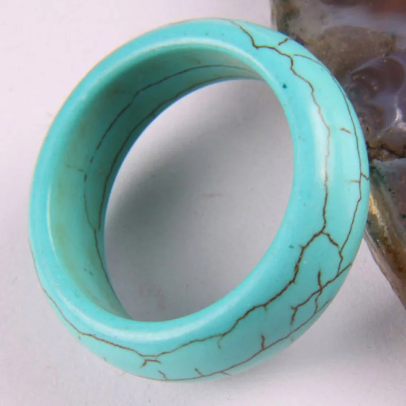 Синий Howlite кольцо на палец размер 10 Ювелирные изделия X002|size 10|ring sizering size |