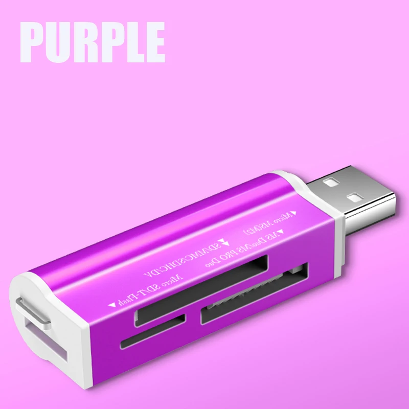 Горячая кард-ридер крошечный USB 2,0 все в 1 мульти карта памяти ридер адаптер для Micro SD SDHC TF M2 MMC подарки
