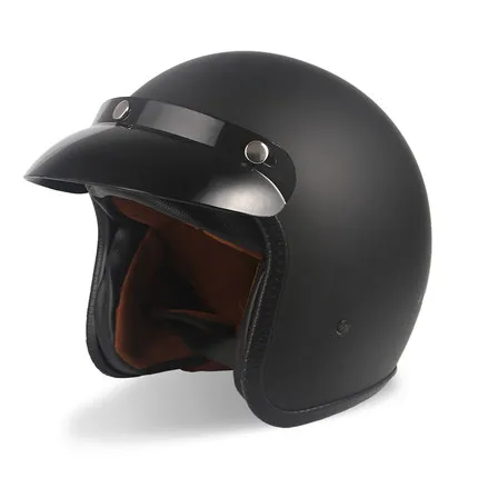 Мото rcycle шлем реактивный винтажный с открытым лицом Ретро 3/4 Половинный casco Moto