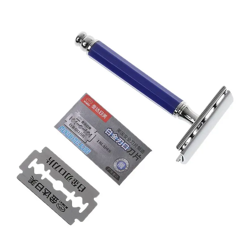 1 Набор Мужская безопасная ручная бритва с двойным лезвием заменяющая Мужские t