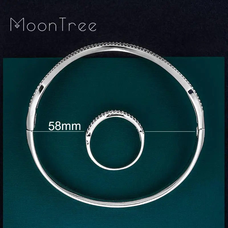 MoonTree модные роскошные супер блестящие Геометрия AAA кубического циркония для