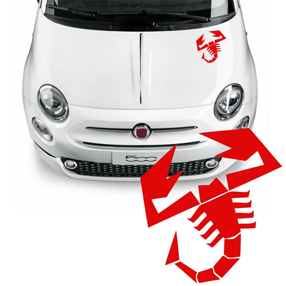 1 шт. для Fiat 500 Скорпион abarth капот автомобиля боковые полосы наклейки Наклейка Графический Автомобиль Стайлинг abarth 500da4-0011