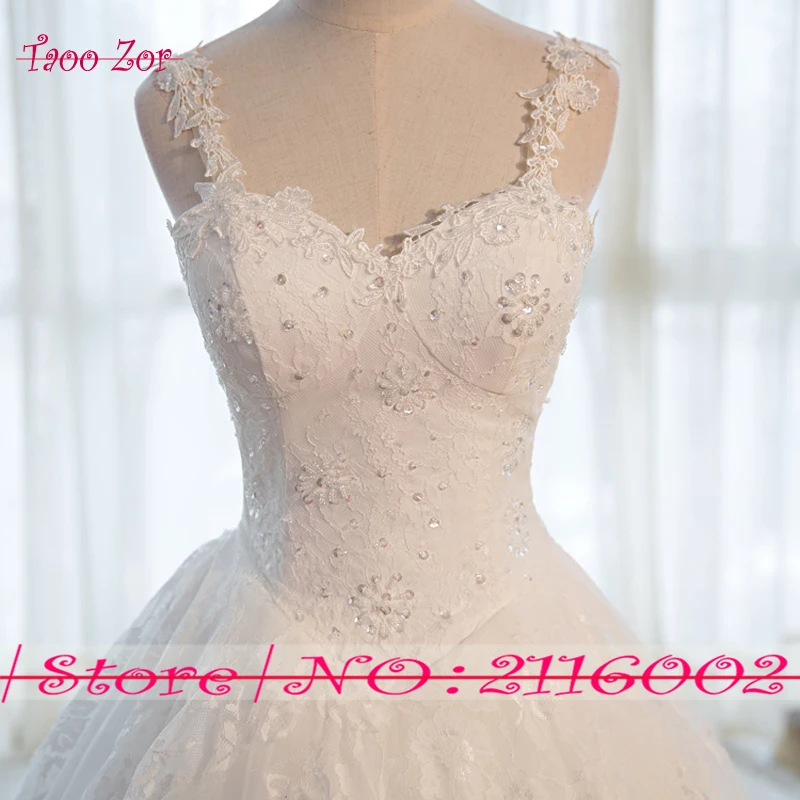 TaooZor Amazing Lace Straps A-Line Wedding Dresses 2017 Shiny Beading Sequined Bodice Sexy Appliques Back Vestidos De Novias | Свадьбы и