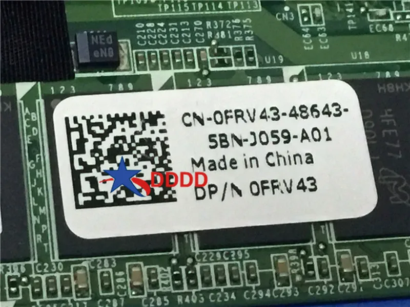 Оригинальная материнская плата для ноутбука DELL XPS 13 9333 SR16Q GMCN-0FRV43 DAD13CMBAG0 0FRV4 3