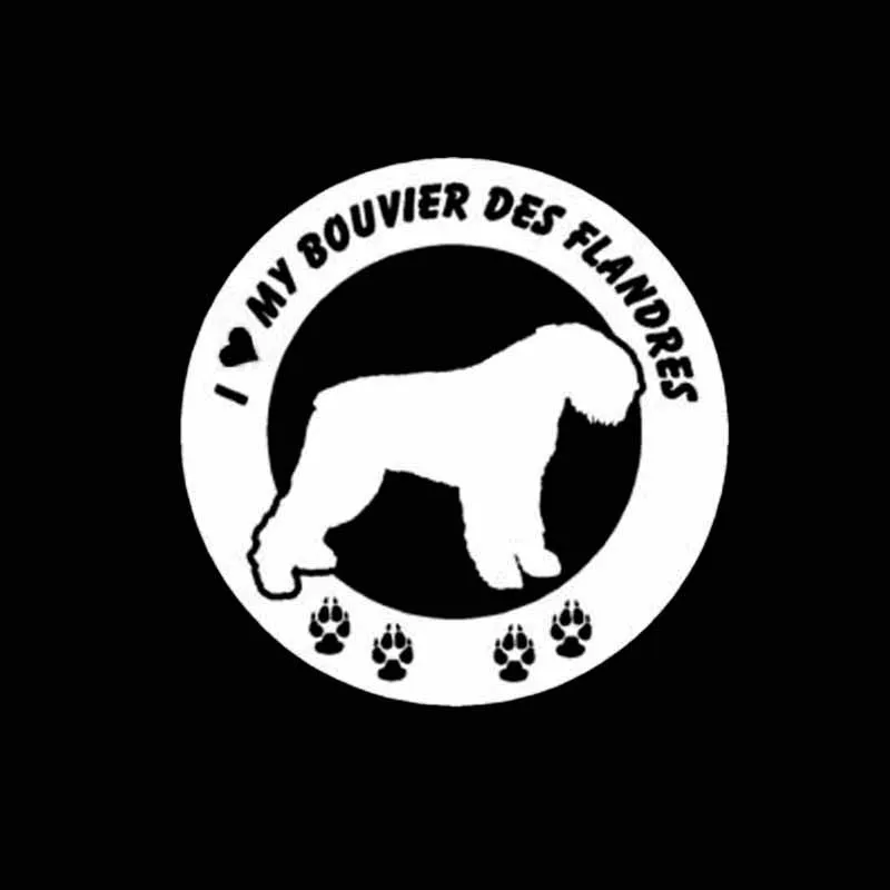 YJZT 15 см * виниловая модная Автомобильная наклейка с надписью I Love My bouвье Des flanders Dog