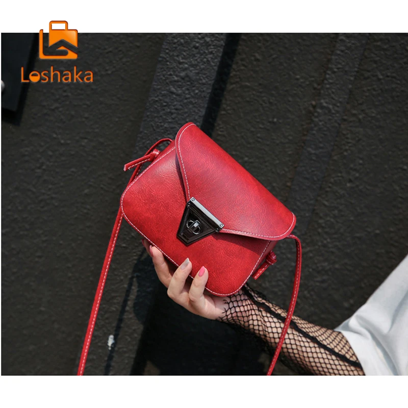Loshaka Women Messenger Bags High Quality Cross Body Bag PU Leather Mini Female Shoulder Handbags 2017 Global Shopping | Багаж и сумки