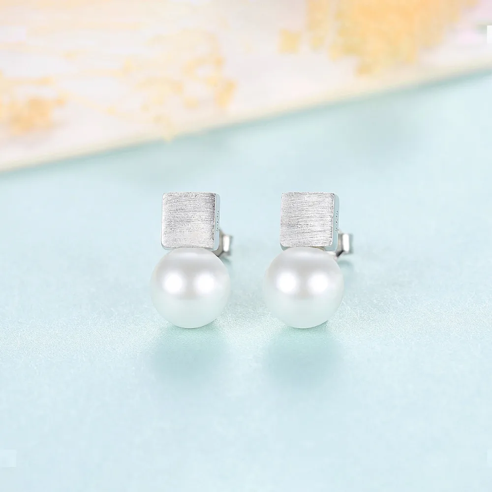 DR Роскошные однотонные серьги гвоздики из стерлингового серебра 925 пробы для