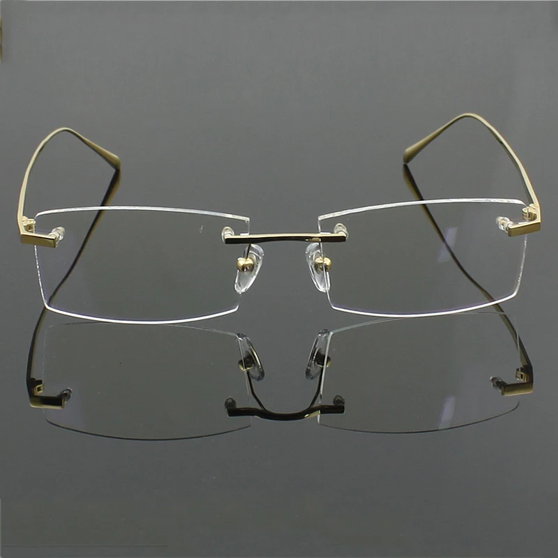 100% чистая титановая мужская оправа для очков оптические очки RXable без оправы