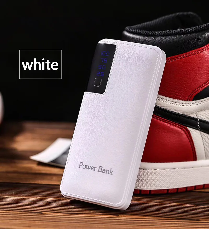10000 mAh 18650 power Bank кожаная Зарядка сокровище Портативный Мобильный Внешний