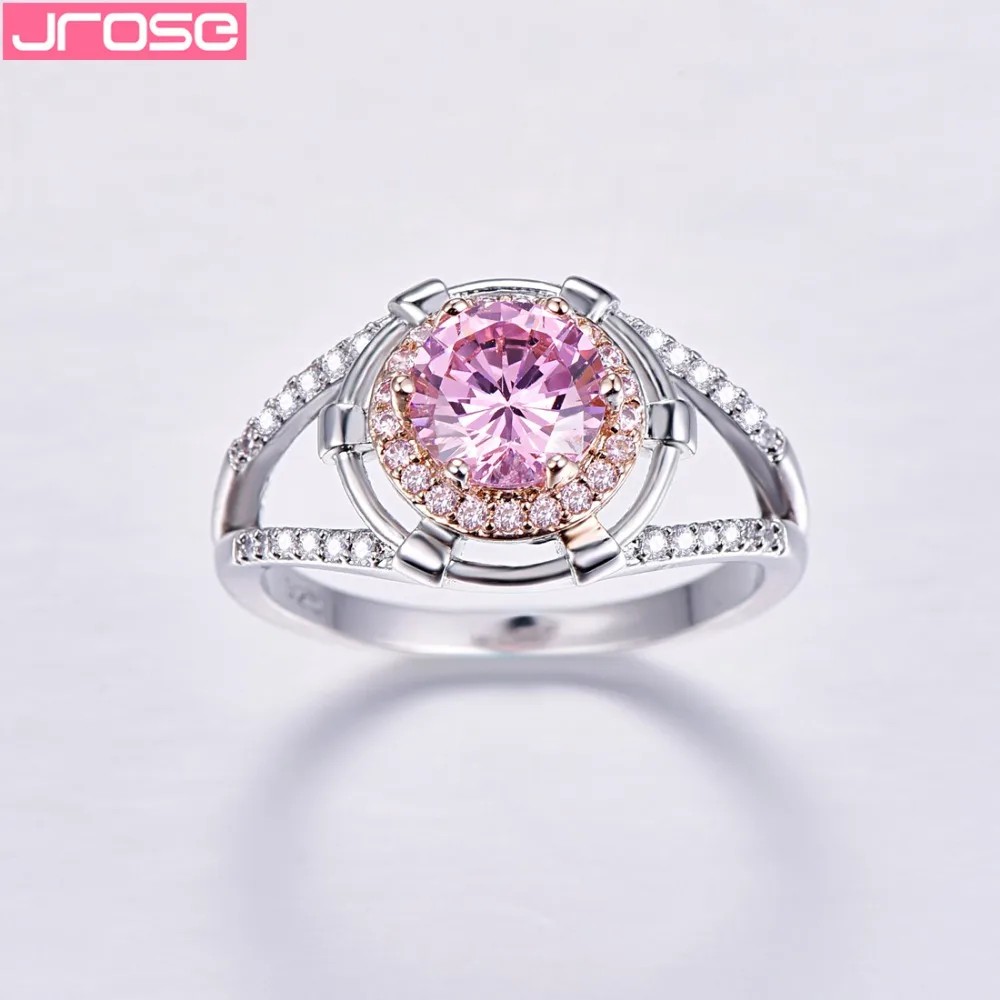 JROSE 2019 классические кубические циркониевые свадебные кольца вечная для женщин