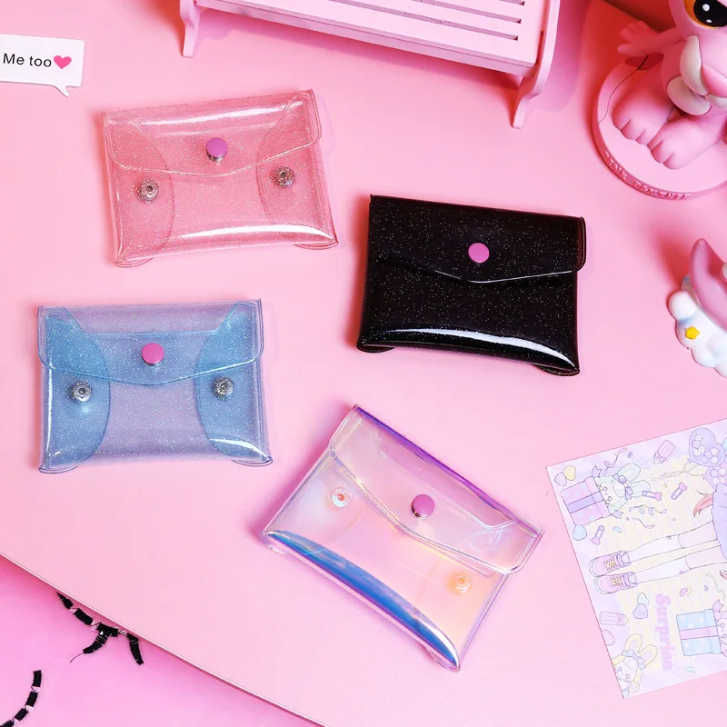 Kawaii Лазерная Монета Кошельки полупрозрачные Деньги сумки студенты радуга желе кошелек небольшой свежий девушка мини клатч
