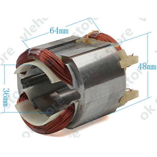 Замена для Makita HR2470 HR2470 электрический молоток ударные дрели аксессуары для электроинструмента инструменты части арматуры ротора статора поле - Цвет: 1PCS