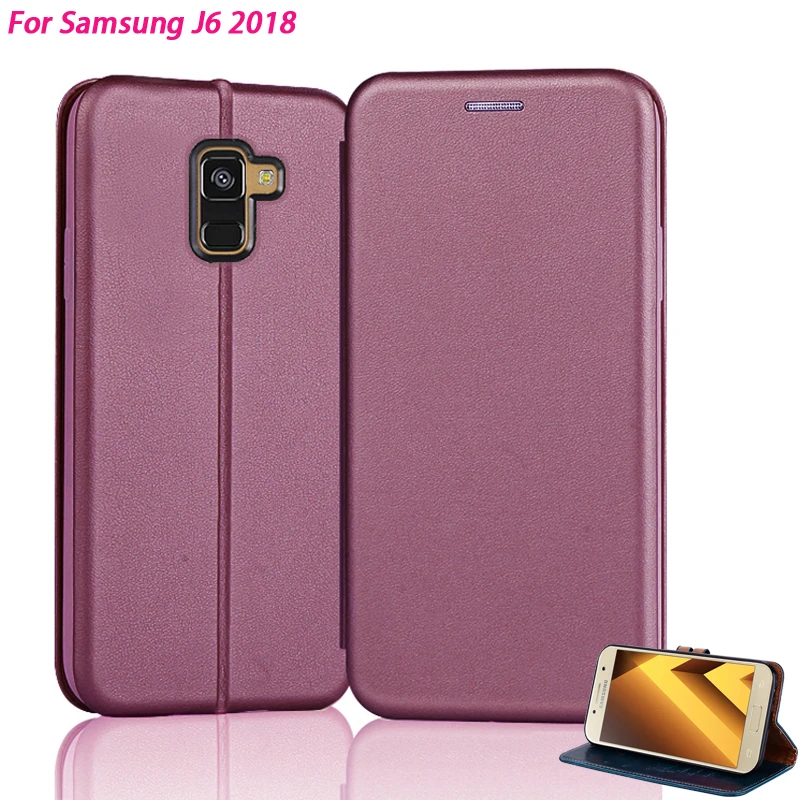 Yonlintan кожаный чехол для samsung galaxy j6 j 6 2018 флип 5 &quotтелефона задней панели