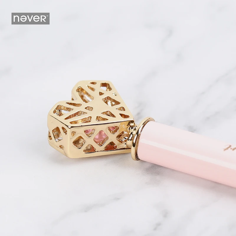 Never Diamond Heart шариковые ручки металлическая ручка 0,7 мм черные чернила Подарочная коробка посылка креативные канцелярские подарки Товары для офиса и школы