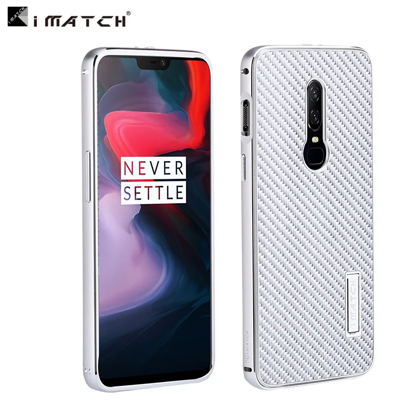 Роскошный чехол для Oneplus 6 из настоящего углеродного волокна, изысканный алюминий, металлический каркас, чехол для сотового телефона Oneplus 6