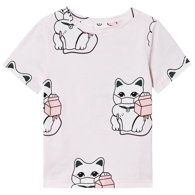 PINK T SHIRTS cat Коллекция года, NS, популярная одежда для маленьких мальчиков Одежда для маленьких девочек юбки-пачки+ футболки комплекты детской одежды Одежда для девочек, vestidos - Цвет: PINK T SHIRTS cat
