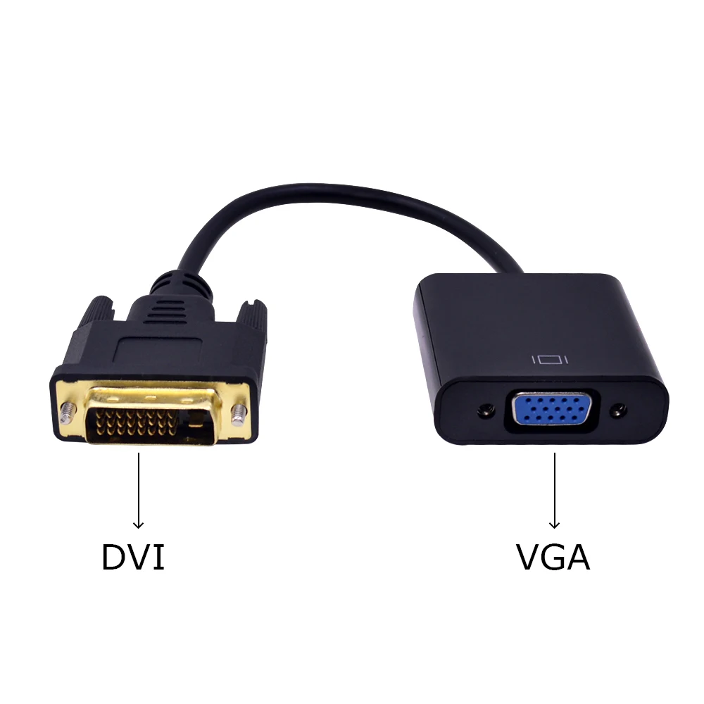 CHIPAL 1080P DVI D to VGA адаптер 24 + 1 25Pin мужчина к 15Pin женский кабель видео конвертер для