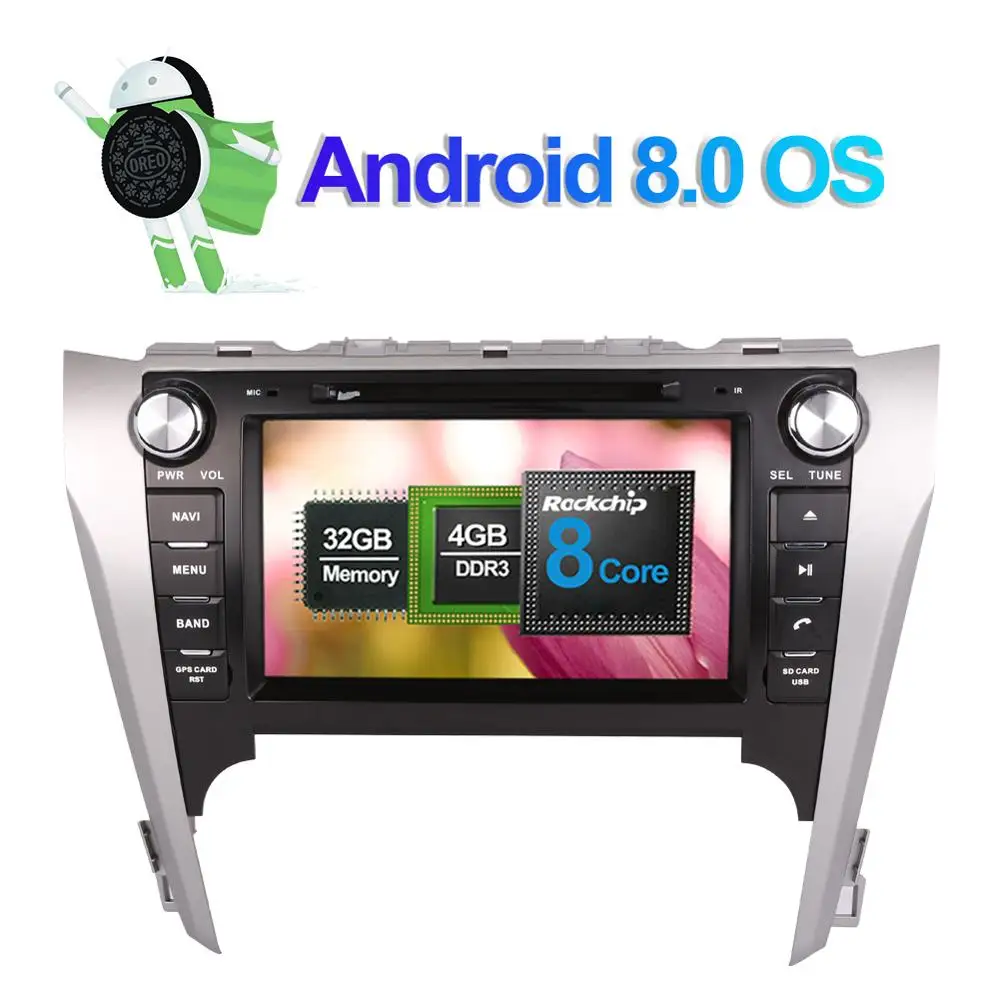 Android 7 1/8 0 Octa Core 4GB RAM Car CD DVD мультимедийный плеер GPS навигация для Toyota Camry/Aurion 2012 Авто