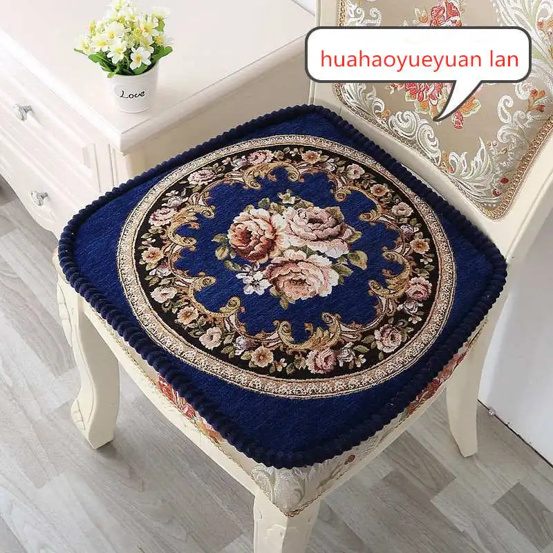 Синель обеденный стул подушка жаккардовый переплетенный коврик для сидений 8