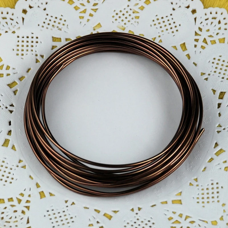 Цветная алюминиевая проволока 5 метров универсальная окрашенная металлическая