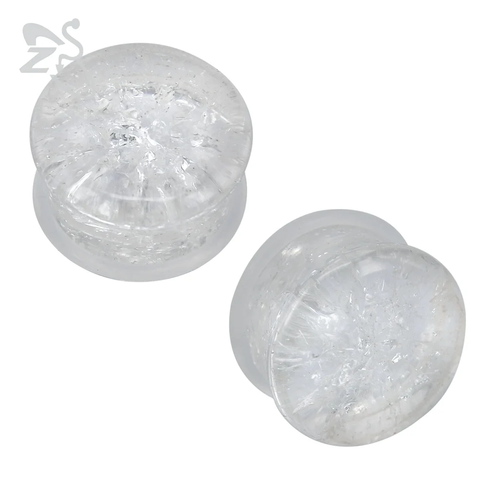 Камень туннель затычки для пирсинга одиночные вспышки ушей Силиконовое кольцо