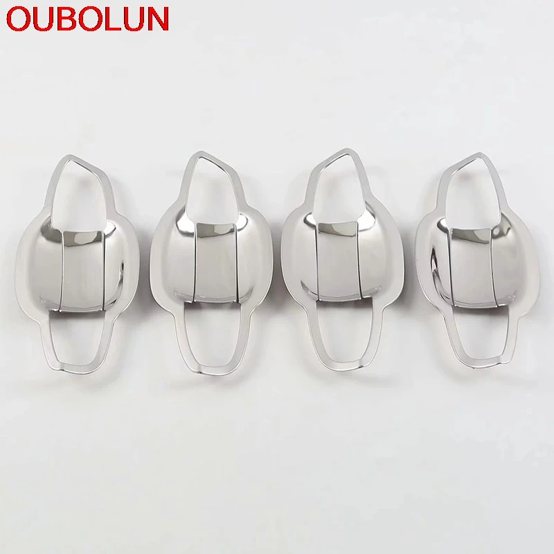 OUBOLUN для Volkswagen Tiguan MK2 2017 2018 2019 Наружная ручка боковой двери Чаша наклейка крышка