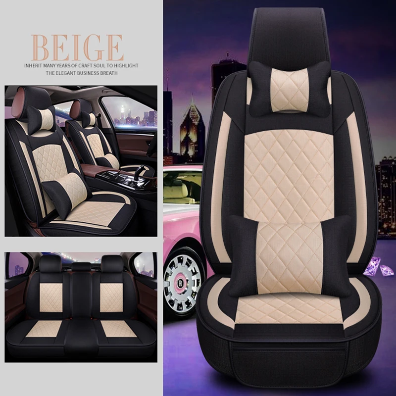 WLMWL Universal Leather Car seat cover for SEAT all model LEON Toledo Ateca IBL exeo arona car styling accessories | Автомобили и